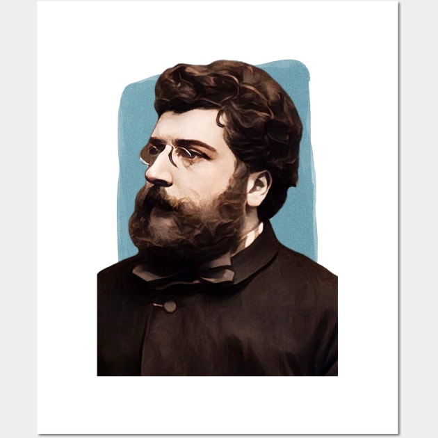 French composer Georges Bizet illustration Wall Art by Litstoy 
